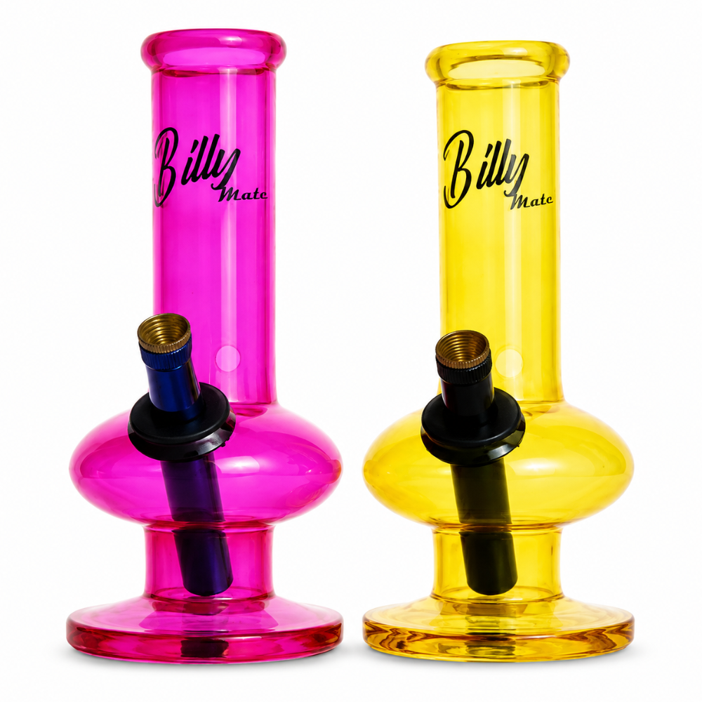 Billy Mate Colored Stubby Glass Bonza Bong SKU_ DU-12568 Billy Mate Colored Stubby Glass Bonza Bong SKU_ DU-12568