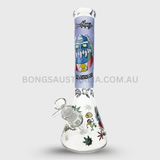 Billy Mate Glow in the Dark Rick and Morty Beaker Bong 35cm – 7mm Thick Glass DU-1106Rick