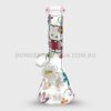 Billy Mate Hello Kitty Glass Beaker Bong Flower Dress Design with Ice Catcher & Shotty 23cm du-120228