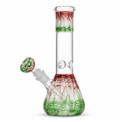 DOWN UNDER Colored Swriled Glass Beaker Bong 25cm SKU_ DU-12731 (2)