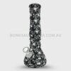 DOWN UNDER Crossbones Skull Durable Waterpipe Silicone Beaker Bong 28cm SKU_ DU-15063 Crossbone