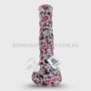 DOWN UNDER Glow In The Dark Candy Skulls Silicone Beaker Bong DU-21130 GID Candy Skulls