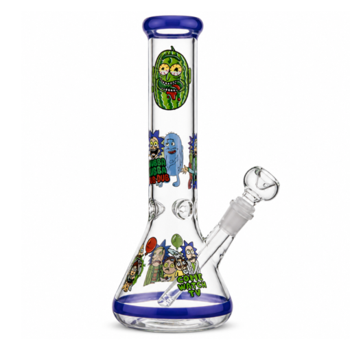 DOWN UNDER Rick and Morty Glass Beaker Bong 25cm SKU_ DU-12324