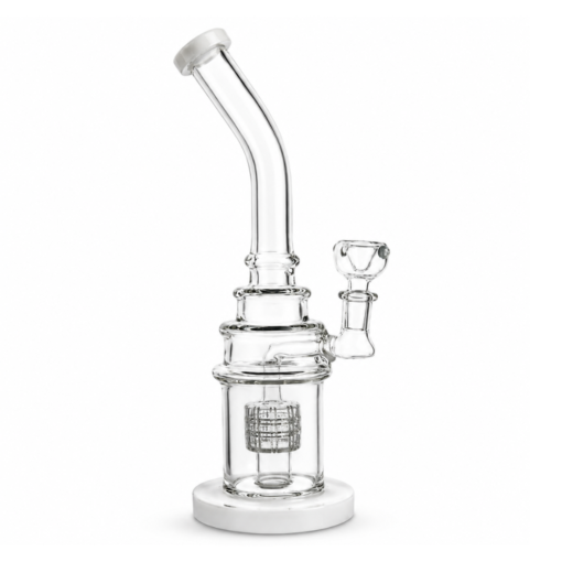 DOWN UNDER Slight Bent Glass Matrix Waterpipe 30cm SKU_ DU-12292