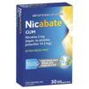 Nicabate Extra Fresh Mint Gum Quit Smoking 2mg 30 Pieces