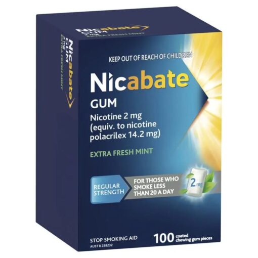 Nicabate Gum 2mg Extra Fresh 100 Pieces
