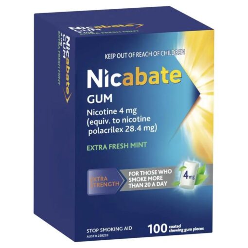 Nicabate Gum 4mg Extra Fresh 100 Pieces