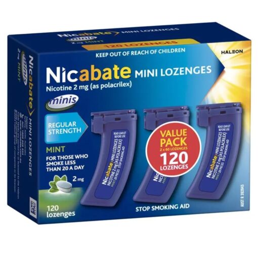Nicabate Minis 2mg 120 Lozenges Exclusive Size