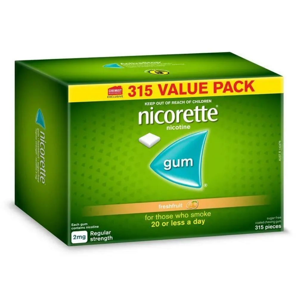 Nicorette Gum 2mg Fresh Fruit 315 Pieces Exclusive Size Nicorette Gum 2mg Fresh Fruit 315 Pieces Exclusive Size