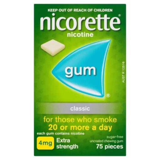 Nicorette Gum 4mg Classic 75 Pieces