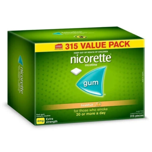 Nicorette Gum 4mg Fresh Fruit 315 Pieces Exclusive Size